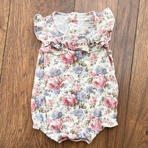 Posh Peanut Floral Baby Romper size 12-18 Months